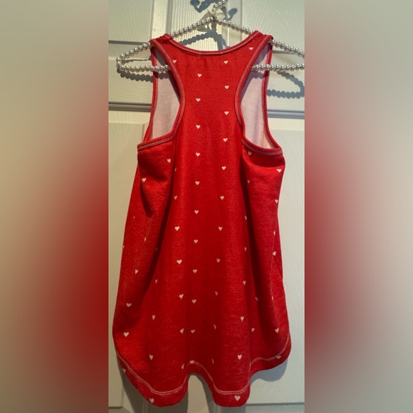PJ Salvage tank top - red orange w/white hearts - small - gently used. BOGO - Picture 4 of 6